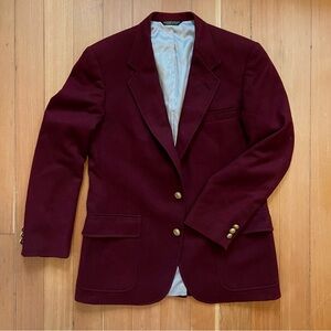 Vintage burgundy nino cerruti wool blazer M